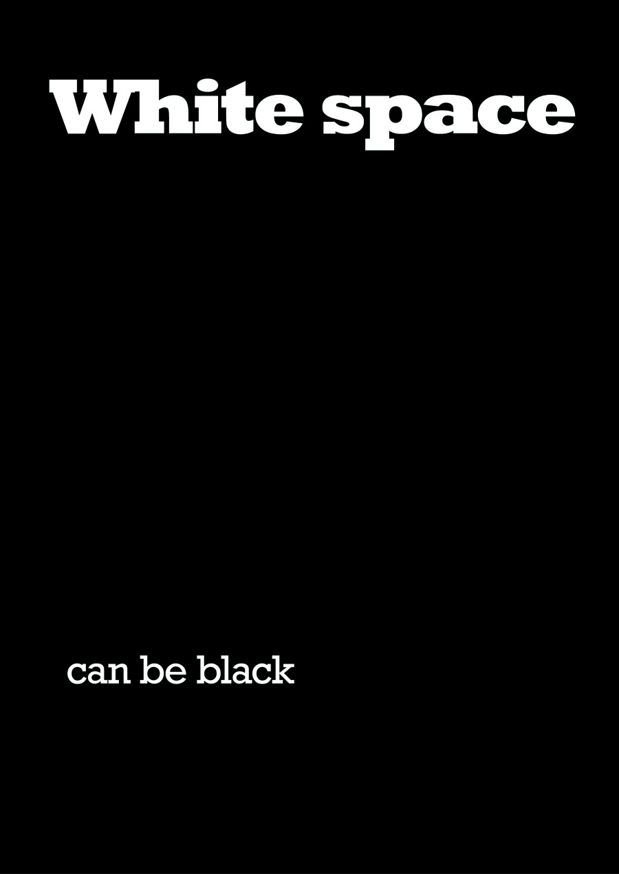 White space can be black by boogie