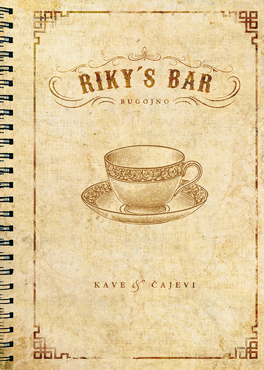 Rikys Bar - karta za kave i cajeve by vukadindesign